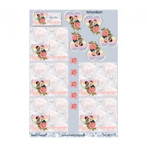 3D ark bordkort bryllup M29