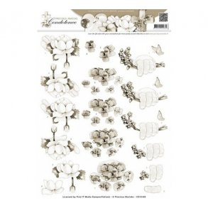 3D ark condolence med blomster M13