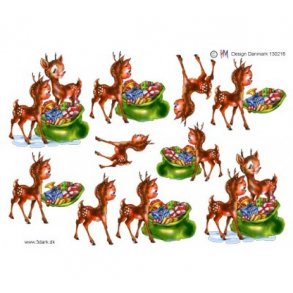 3D ark Ddyr med julegaver M43