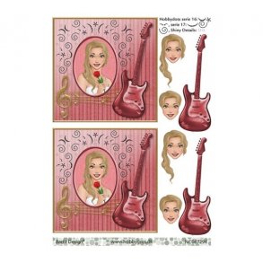 3D ark dot konfirmandinde med guitar M22