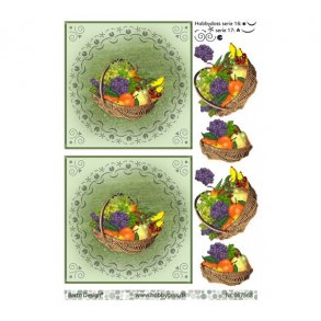 3D ark Dot Kurv med frugter M15A
