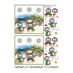 3D ark Dot snelandskab & pingviner M29