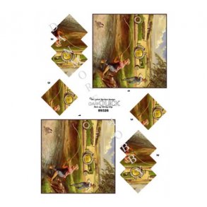 3D ark Dreng fisker & bondemand med traktor M41