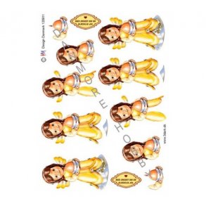 3D ark engel med lys M16