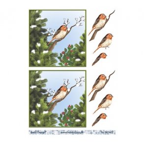 3D ark fugl ved grantr M37