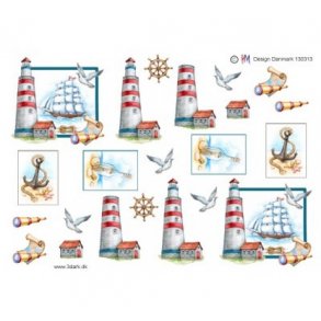 3D ark Fyrt�rn og skib M43