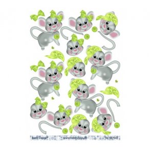 3D ark Gris med lime sljfe/kasket M33