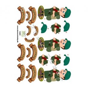 3D ark Gr�n spejderdreng M23