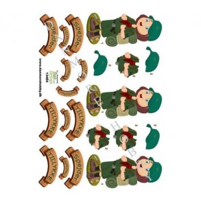 3D ark Gr�n spejderpige M23