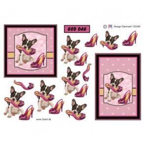 3D ark Hund med sko i munden M31