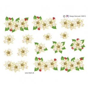 3D ark hvide julestjerner M32