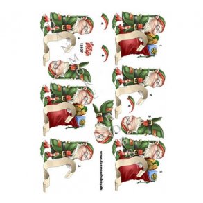 3D ark julealf lser gaveliste M35