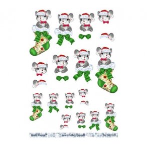 3D ark julebamse i sok M15