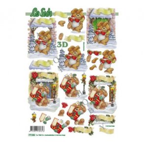 3D ark julebamse M34