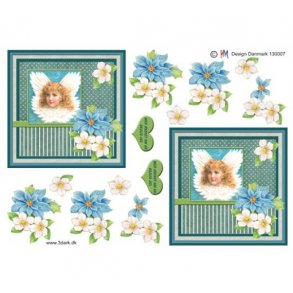 3D ark juleblomst & engel M32