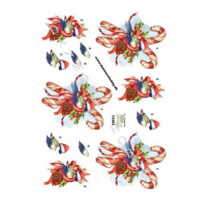 3D ark Julefugl i slikstokke M43