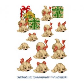 3D ark julehund & gaver M24