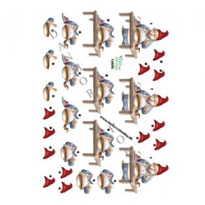 3D ark julemand der spiser ris M16