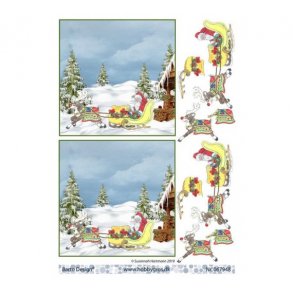 3D ark Julemand i slde & Rudolf M15