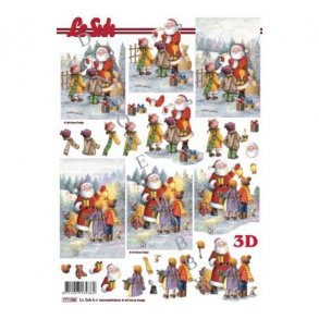 3D ark julemand med nskeseddel M34
