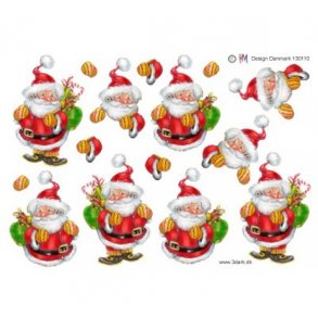 3D ark Julemand med sjov hat M41