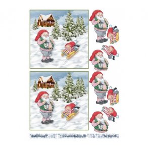 3D ark Julemand og nissedreng M42