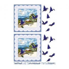 3D ark julemotiv fugle M24