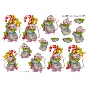 3D ark Julemus med slikstok M13