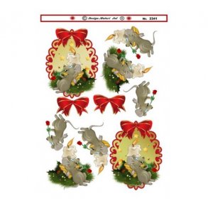 3D ark Julemus ved et julelys M41