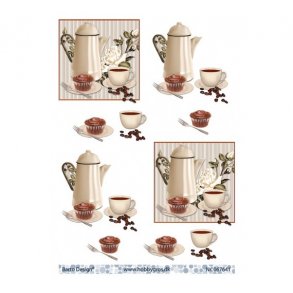 3D ark Kaffekande og kop M45