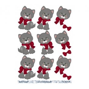 3D ark Kat med rd sljfe M42