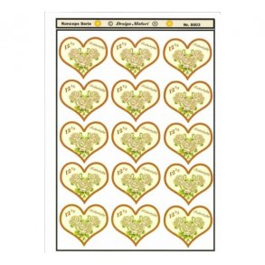 3D ark kobberbryllup hjerter M10