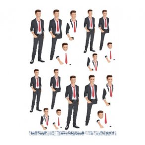 3D ark konfirmand brunt hr M14