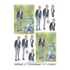 3D ark konfirmand dreng lyst hr M37