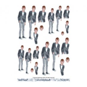 3D ark konfirmand med brunt hr M37