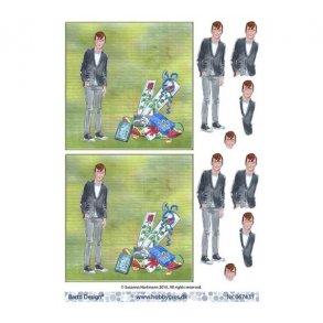 3D ark konfirmand med brunt hr M37