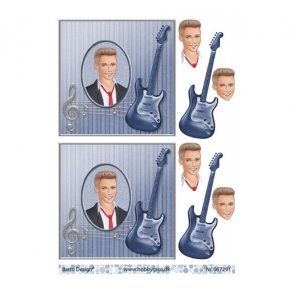 3D ark konfirmand med guitar M4