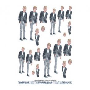 3D ark konfirmand med lyst hr M37