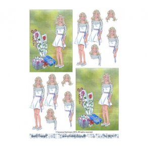 3D ark konfirmand pige lyst hr M37