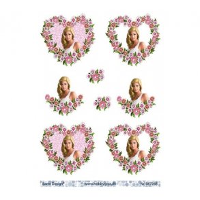 3D ark konfirmation pige i hjerte M4