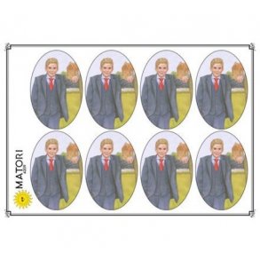 3D ark Konfirmationsdreng med rdt slips M34