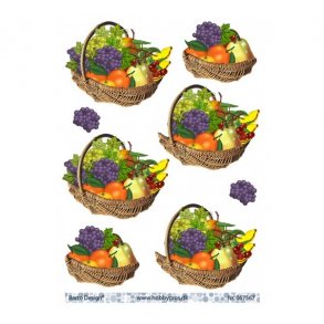 3D ark Kurv med frugter M15A