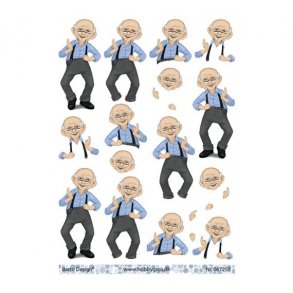 3D ark �ldre mand danser M1