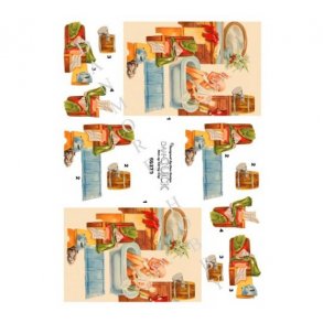 3D ark ldre mand i badekar M38