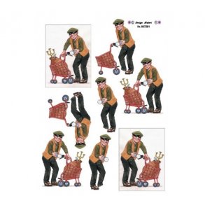 3D ark �ldre mand som indbrudstyv M40