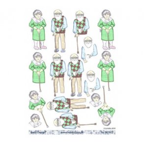 3D ark ldre par med stok M15