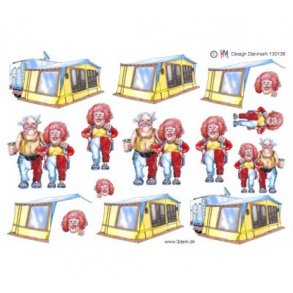3D ark ldre par og campingvogn M41
