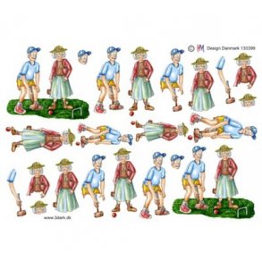 3D ark ldre spiller kroket M25