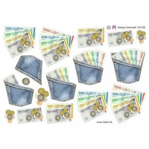 3D ark Lomme med penge M17