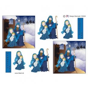 3D ark Maria,Josef og jesusbarnet N46